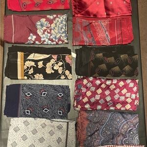 Men’s Silk Pocket Squares/Handkerchiefs $12each on 12/23 or $100 for lot of 12.